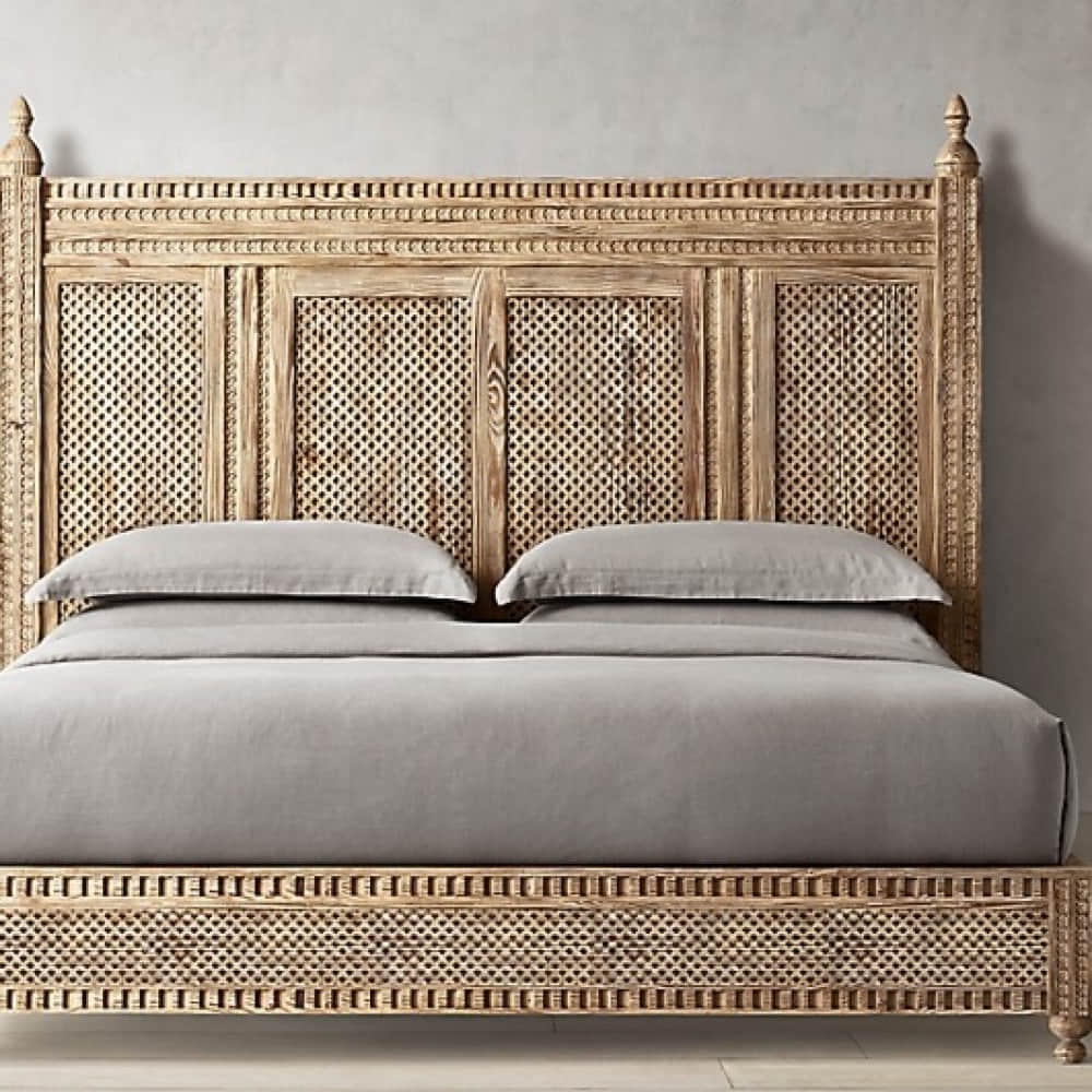 Wooden Carved Bed I Furniture - photo