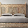 Wooden Carved Bed I Furniture - front_view