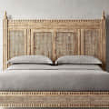 Wooden Carved Bed I Furniture - rear_view
