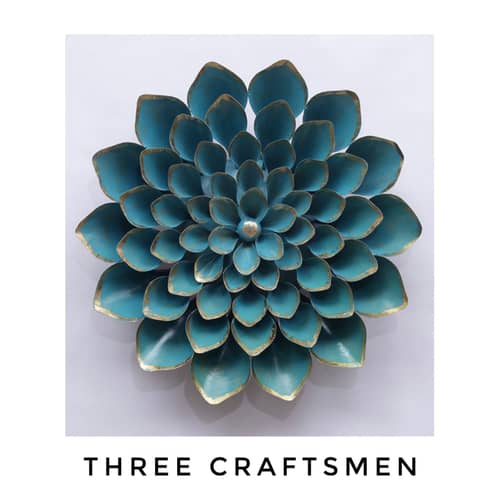 3D Asteria Flower Metal Wall Art