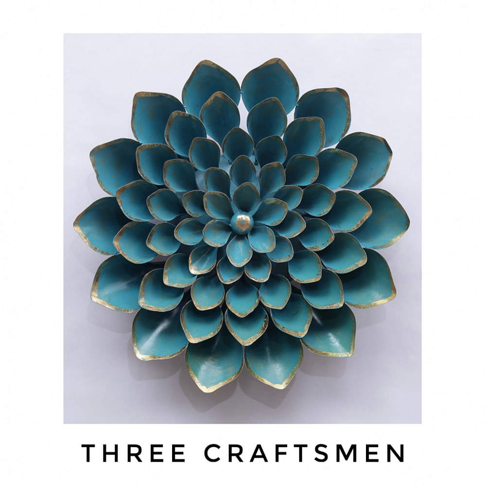 3D Asteria Flower Metal Wall Art - photo