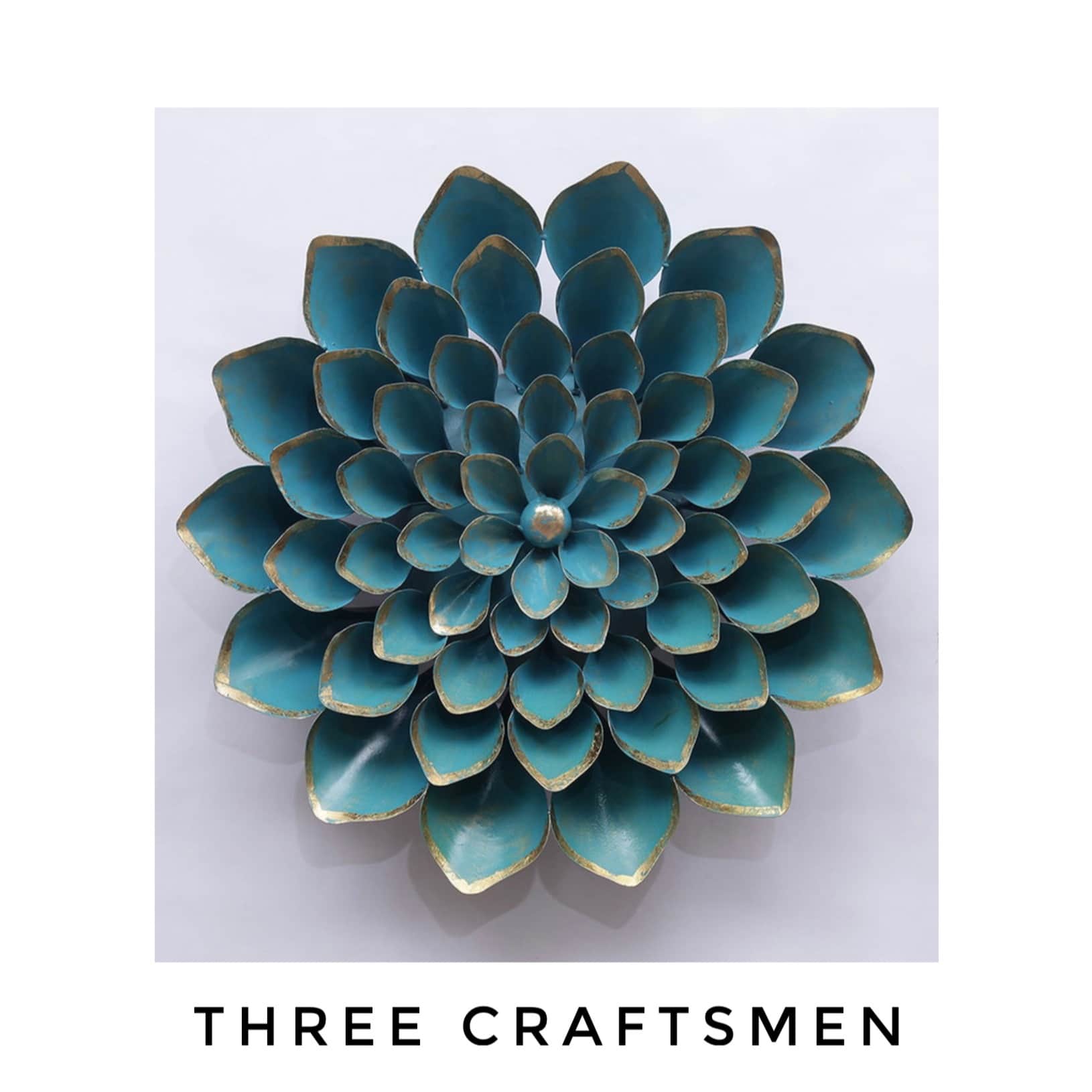 3D Asteria Flower Metal Wall Art - front_view