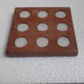 Wooden Tealight Holder For 9 Pieces - top_view