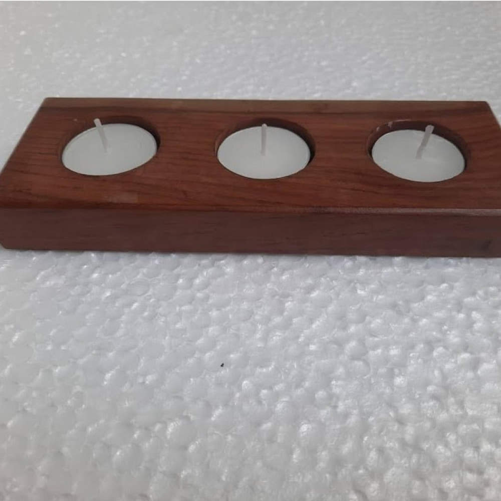 Wooden Tealight Holder - photo