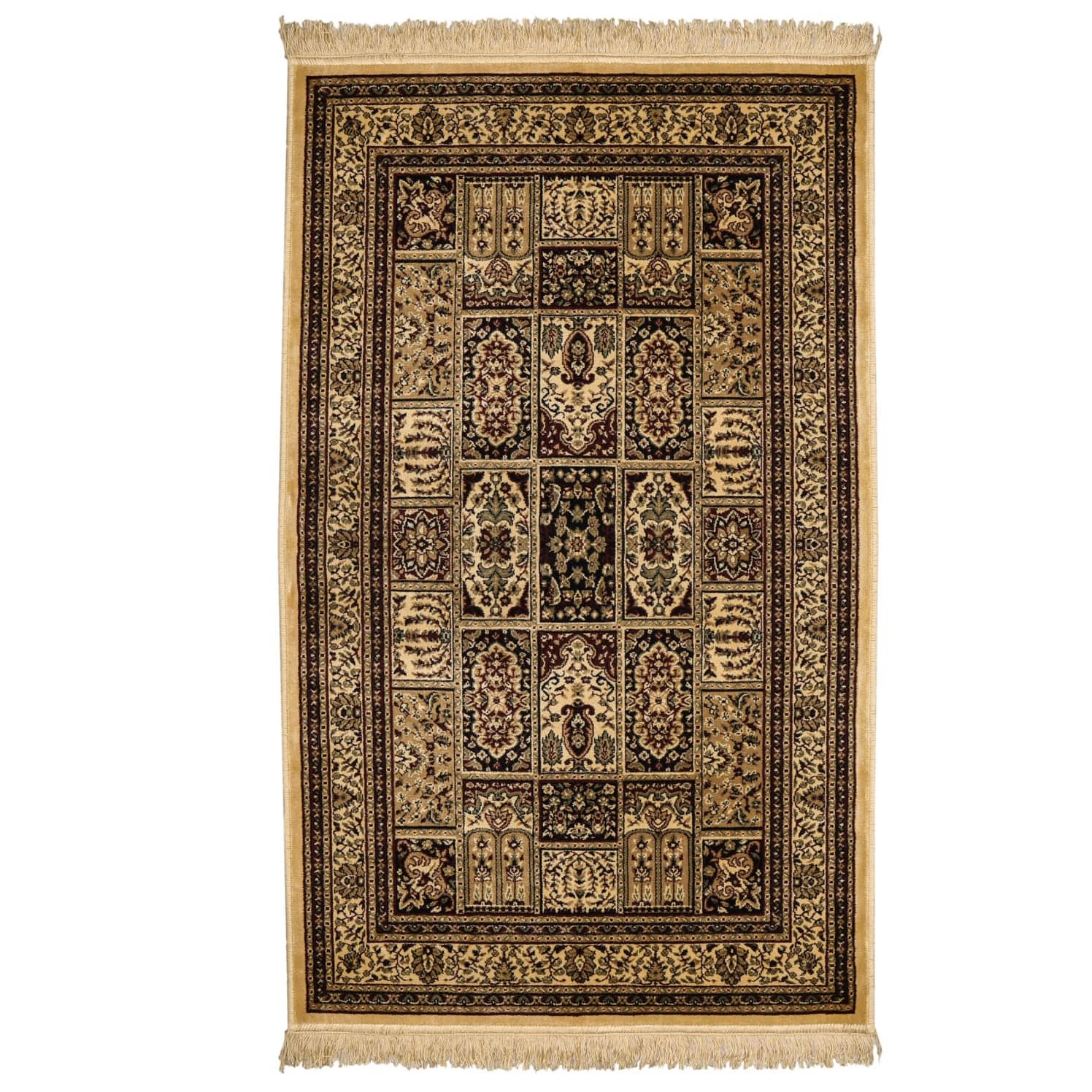 Viscose Carpet, 5x7 SQFT, 6mm Thick Oriental and Traditional Carpet - front_view