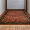 Kashmiri Design Silk Runner Carpet (Reddish-Brown) - photo
