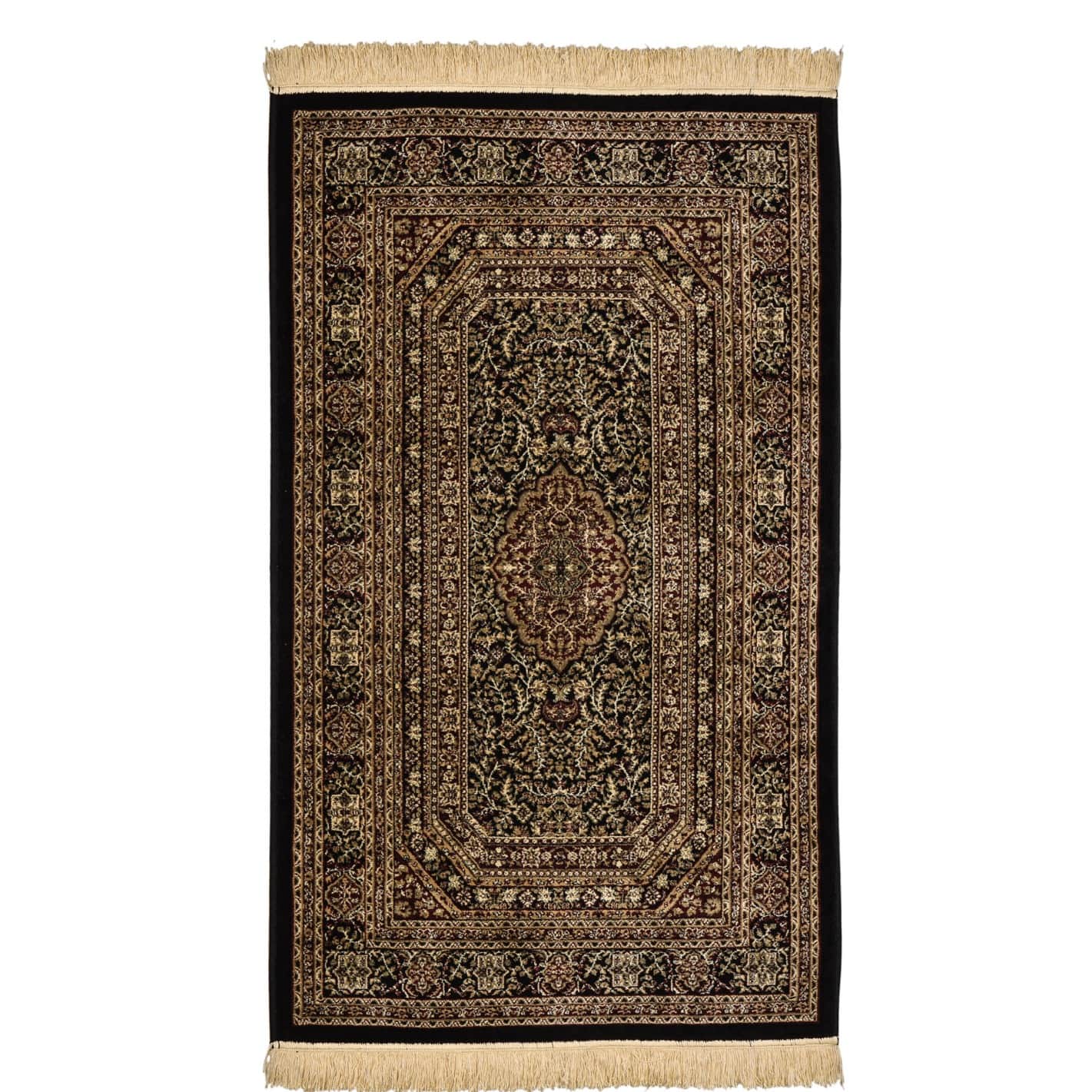 Kashmiri Design Silk Runner Carpet (Brown) - top_view
