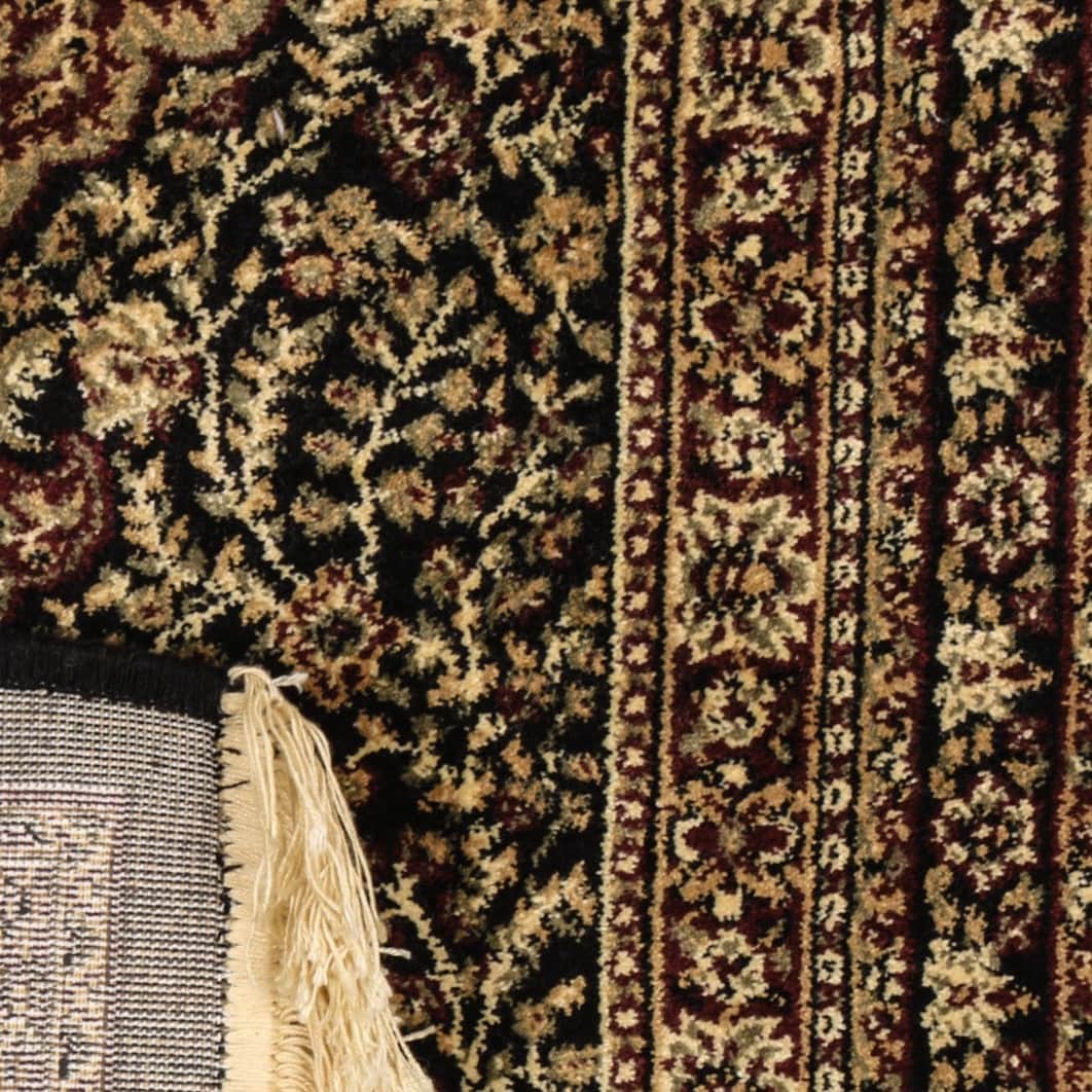 Kashmiri Design Silk Runner Carpet (Brown) - left_view