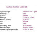 9W Inverter LED Bulb B22 - right_view