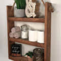 Eric Solid Wood Book Shelve In Natural Finish - front_view