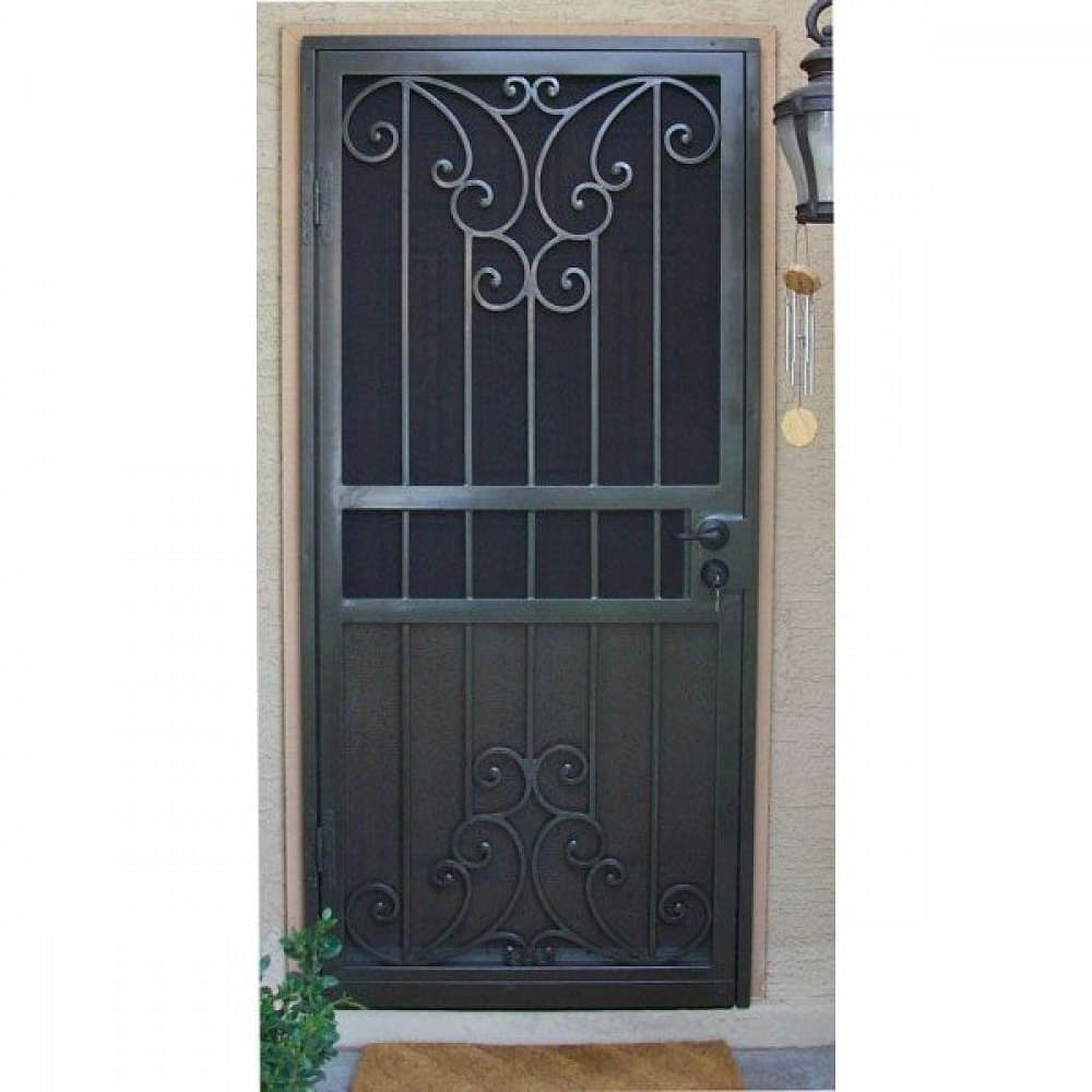 Mild Steel Safety Door (3x0.3x7 foot, Black) - photo