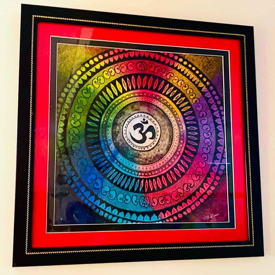 OM -The Universe Wall Painting - photo