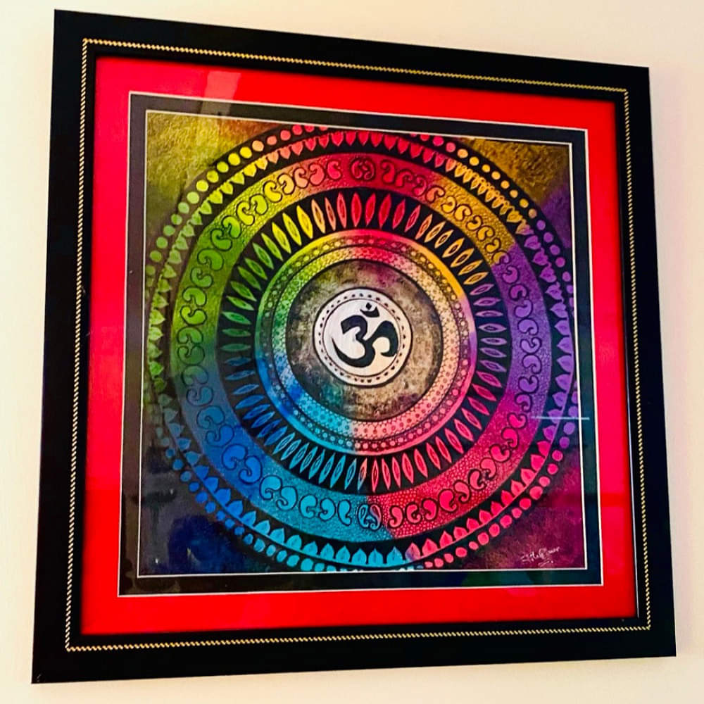 OM -The Universe Wall Painting - photo
