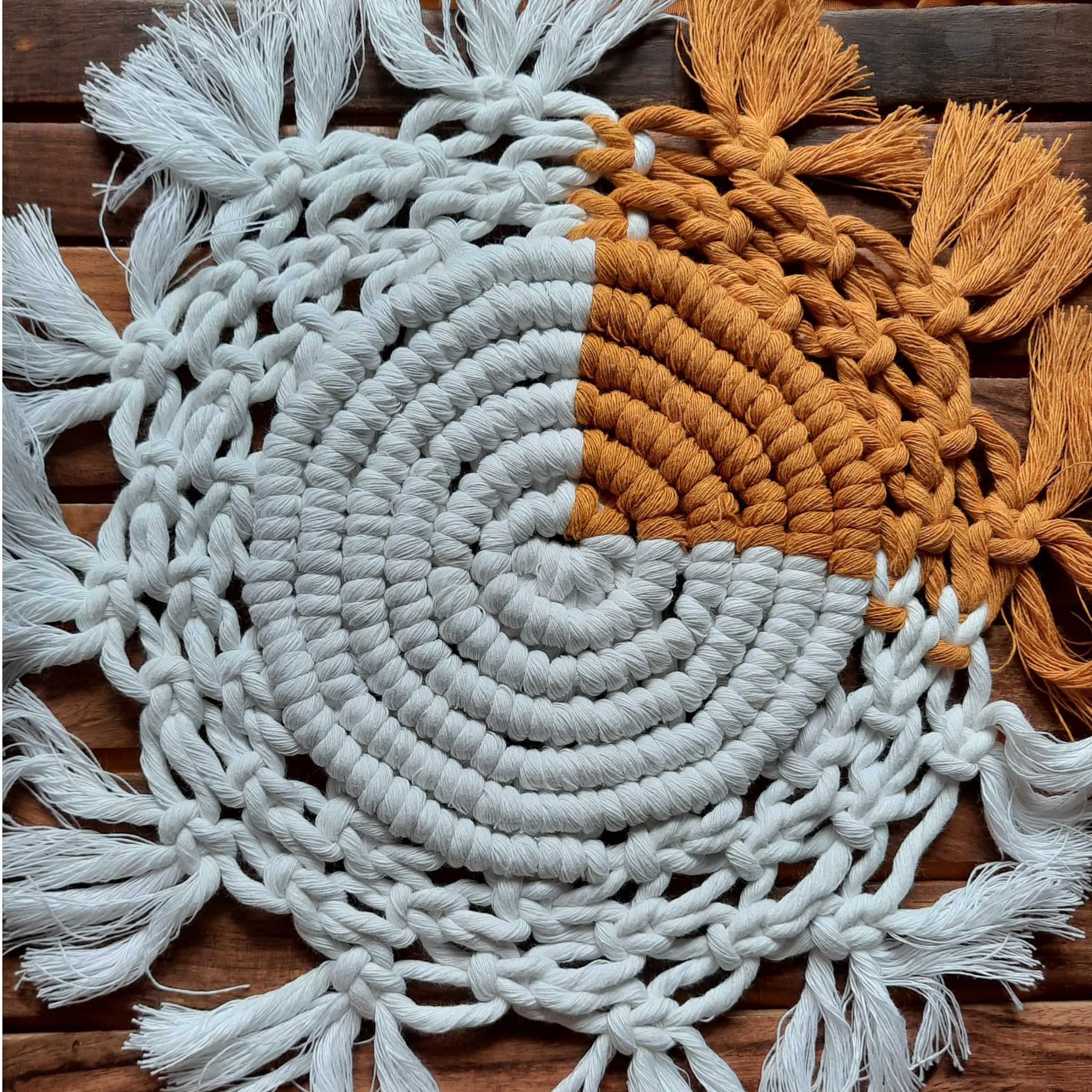 Handmade Dual Tone Tea Coasters Set - photo