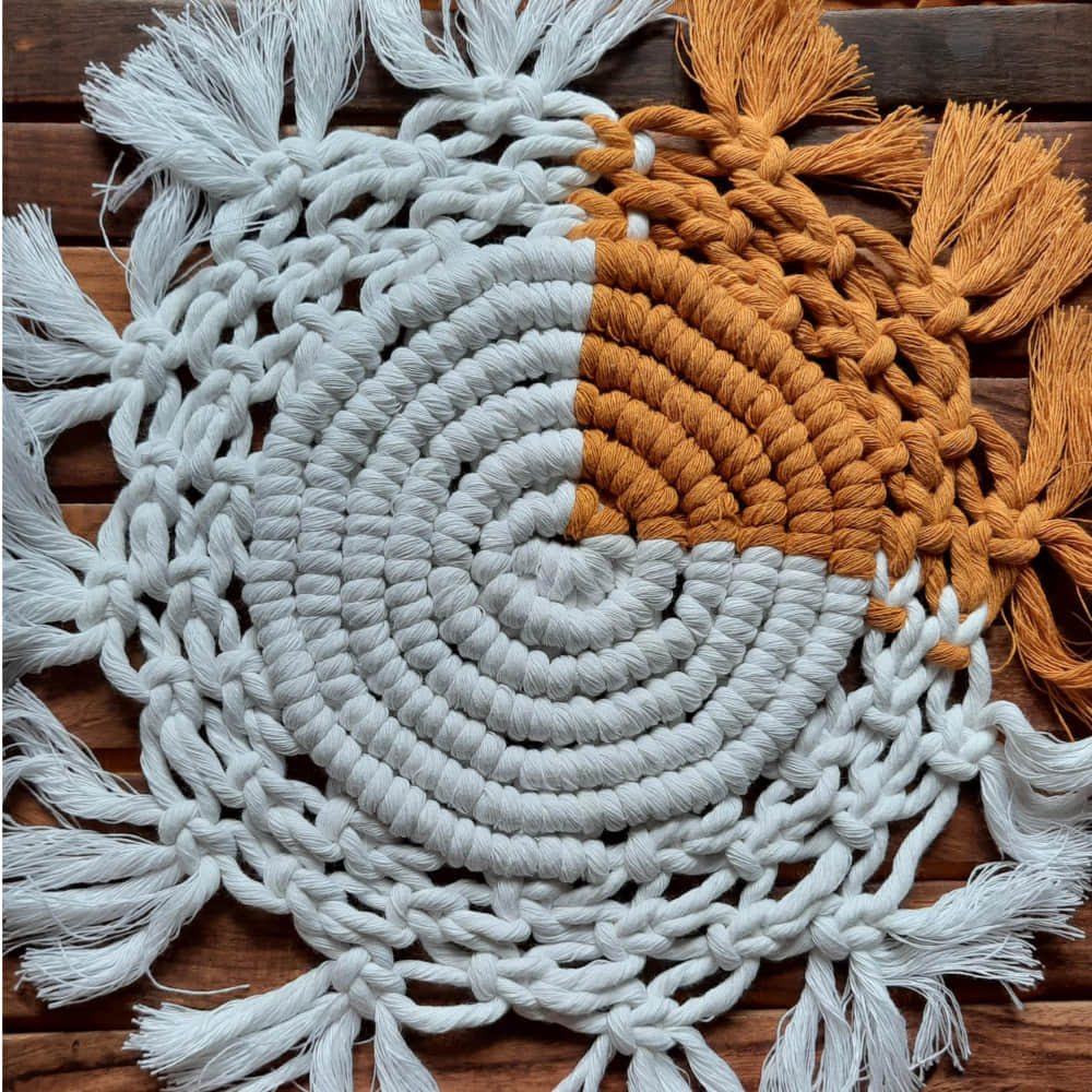 Handmade Dual Tone Tea Coasters Set - photo