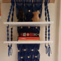 Wall Hanging Shelf (Navy Blue) - rear_view
