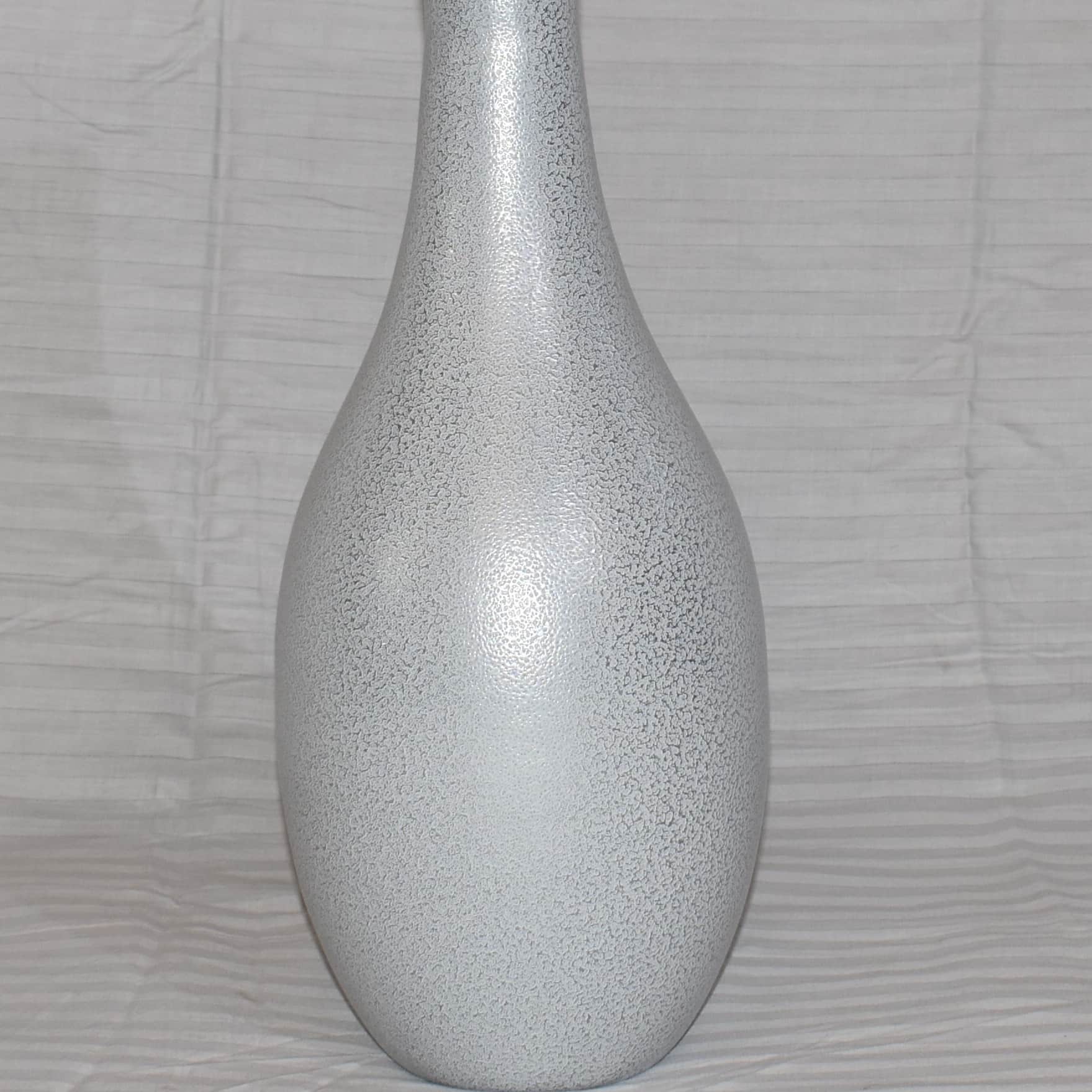 Metallic Flower Vase (Silver) - bottom_view