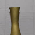 Golden Brown Metal Flower Vase - top_view