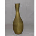 Golden Brown Metal Flower Vase - rear_view
