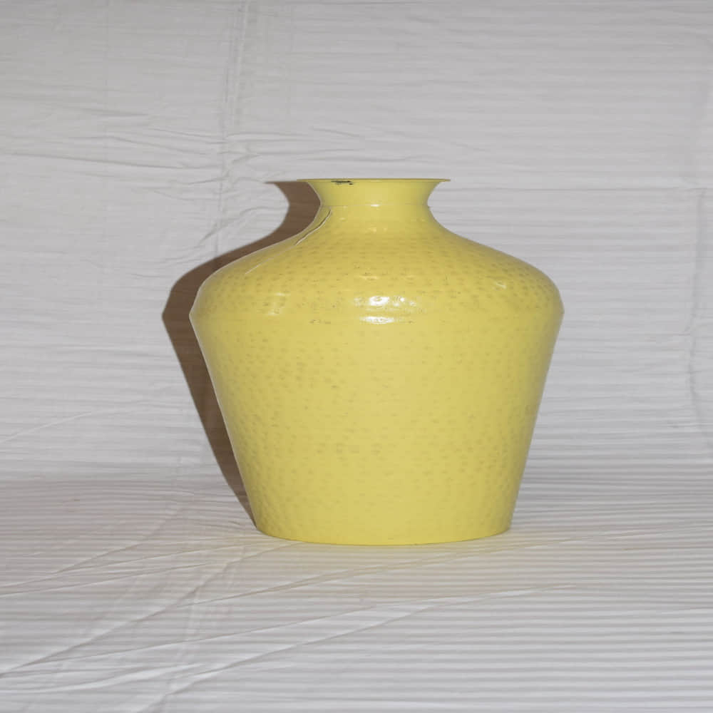 Unbreakable Metallic Vase (Yellow) - photo