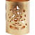 Laxmi And Ganesh Tealight Holder (Golden, Pack of 2) - front_view