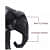 Black Geometric Elephant Artefact - front_view