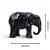 Black Geometric Elephant Artefact - top_view