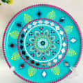 Handmade Decorative Teal Wall Plate - photo