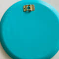 Handmade Decorative Teal Wall Plate - right_view