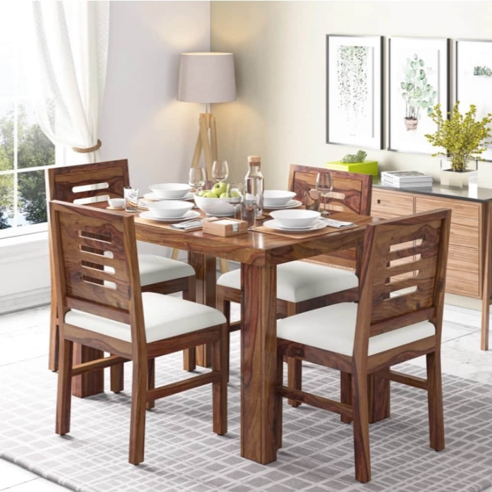 Solid Wood Dining table Set (4 Seater) - photo