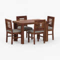 Solid Wood Dining table Set (4 Seater) - front_view