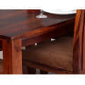 Solid Wood 4 Seater Dining Set In Honey teak Finish - top_view