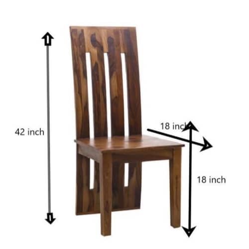Solid Wood 6 Seater Dining Set In Classic Honey Finish