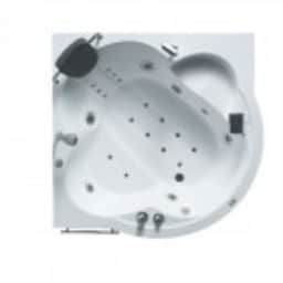 Luxury White Whirlpool Bathtub - top_view