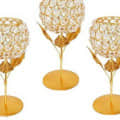 Crystal Tea Light Candle Holder Set of 2 - photo
