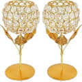 Crystal Tea Light Candle Holder Set of 2 - front_view