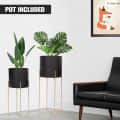 Black Planters Set of 2 - top_view