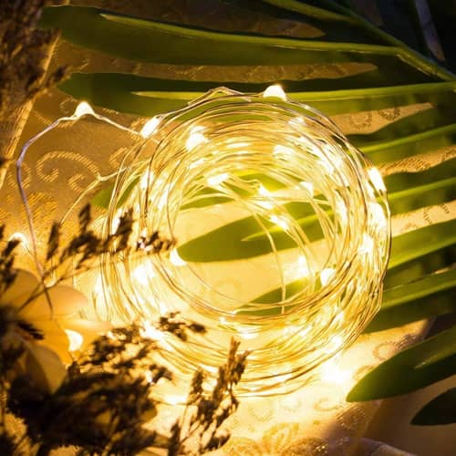 LED String Lights, Fairy Lights Operated by Copper Wire(Warm White)