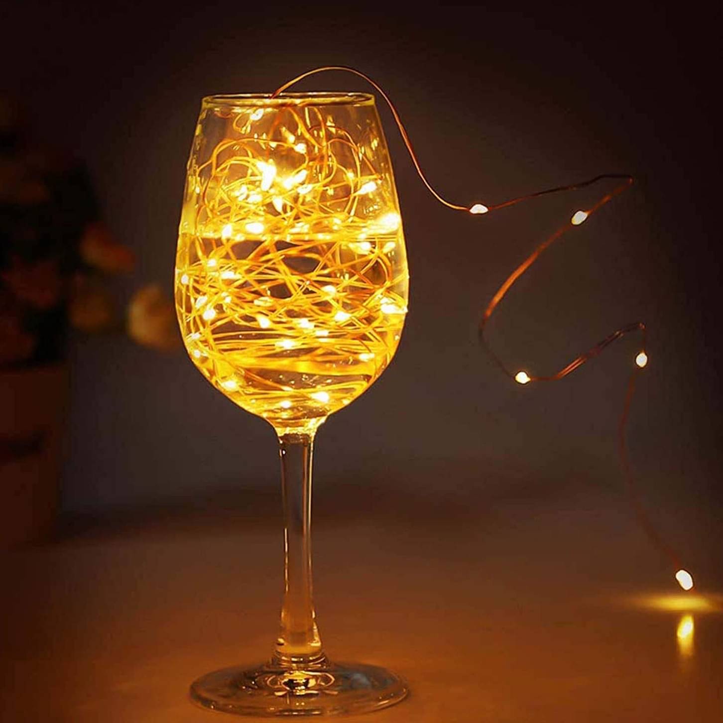 LED String Lights, Fairy Lights Operated by Copper Wire(Warm White)