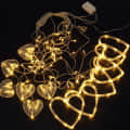 Curtain Heart String Lights(Warm Yellow) - rear_view