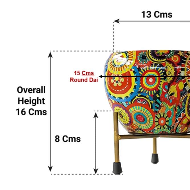 Metal Circle Flower Pot - top_view