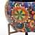 Metal Circle Flower Pot - rear_view