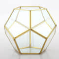 Gold Glass Geometric Terrarium PentagonPlanter - photo