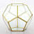 Gold Glass Geometric Terrarium PentagonPlanter - photo