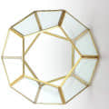 Gold Glass Geometric Terrarium PentagonPlanter - front_view