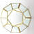 Gold Glass Geometric Terrarium PentagonPlanter - front_view