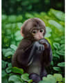 Baby Monkey  Wall Arts IMAGE - rear_view
