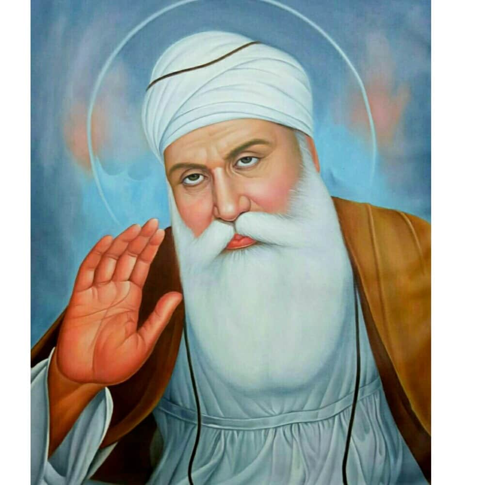 Baba Guru Nanak Dev ji I Wall Painting - rear_view