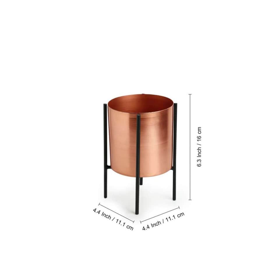 Copper pote for Plants. - top_view