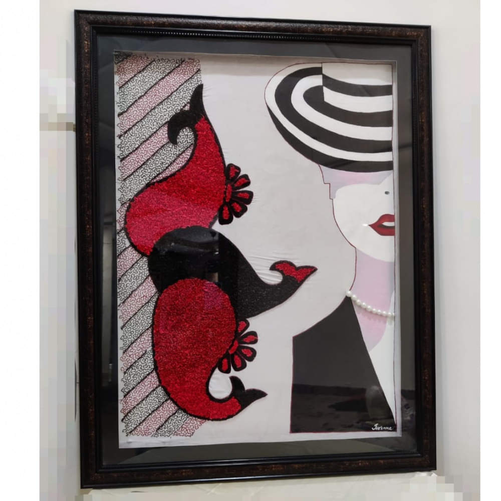 Acrylic painting on fabric - photo